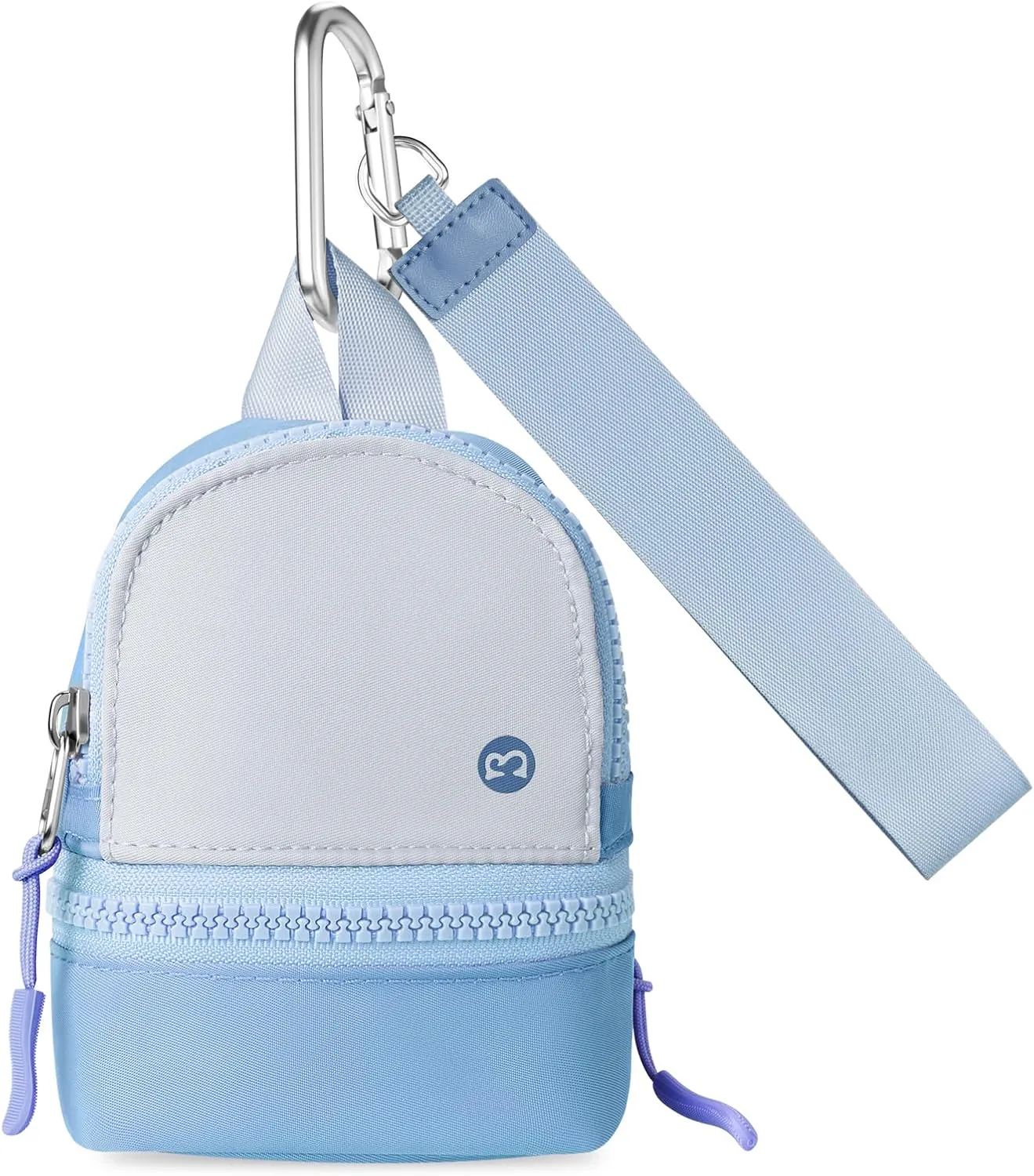 Babysun Mini Backpack Keychain Wristlet Pouch Small Change Coin Purse Cute Zipper Wallet With 3 RFID Card Slots For Women/Men Airpods Cosmetics