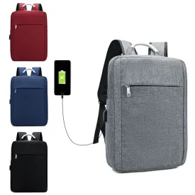 Backpack Casual  Solid Color Oxford Cloth Computer Bag Fashion