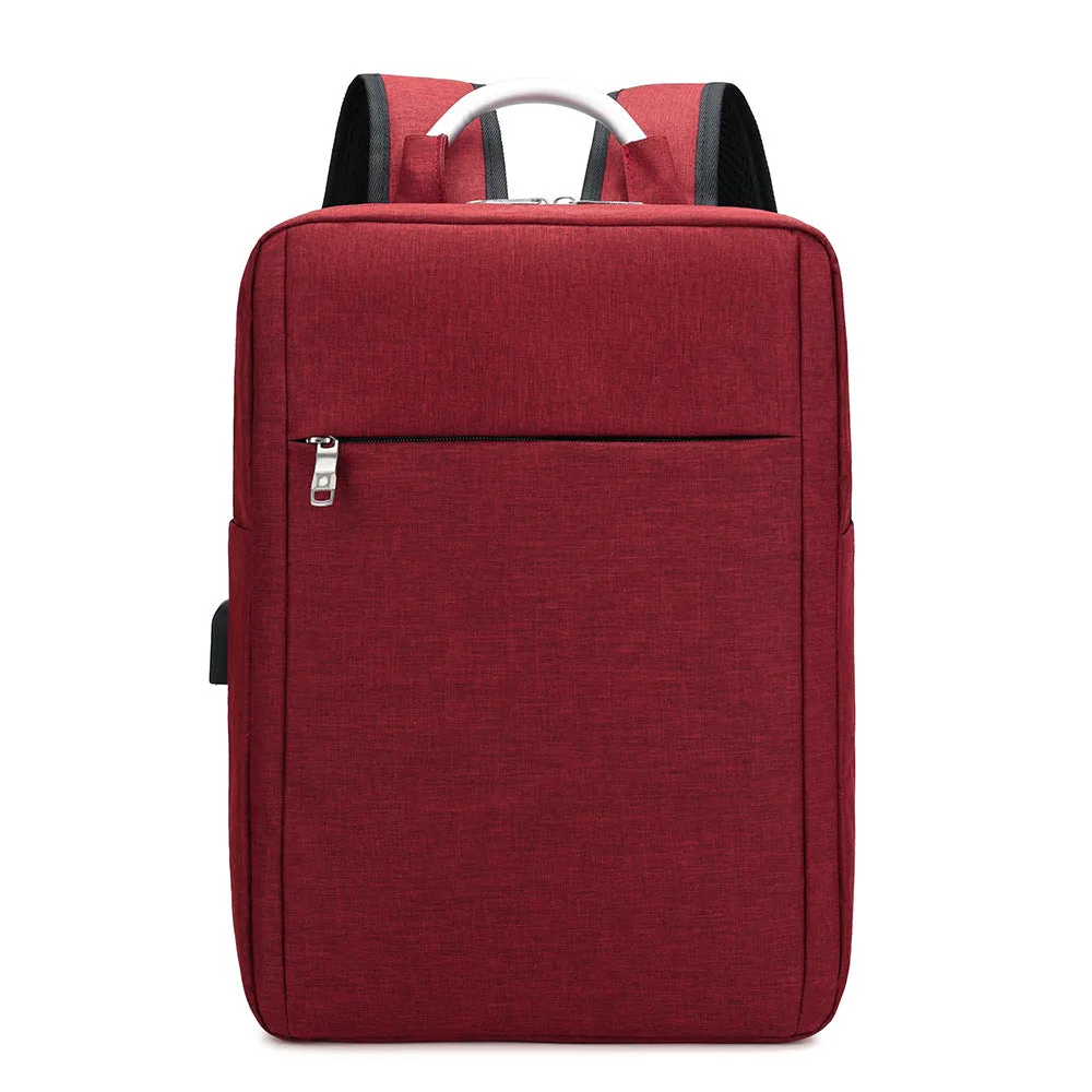 Backpack Casual  Solid Color Oxford Cloth Computer Bag Fashion