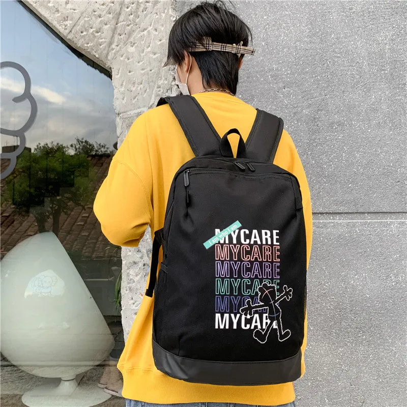 Backpack Men  Travel Casual Wearproof Large Capacity Junior High School shoulder bag