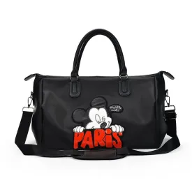 Backpack New Embroidered Mickey Travel Bag Women's Portable Shoulder Crossbody Luggage Bag Large Capacity Lightweight Fitness Bag