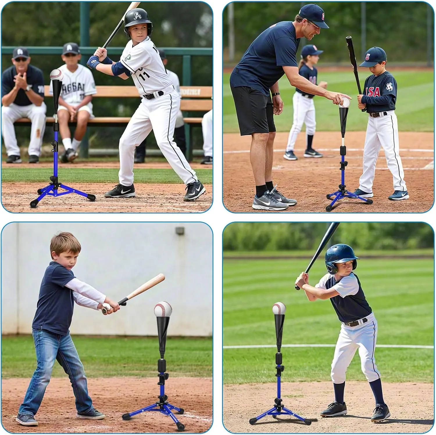Baseball Tee for Kids,Batting Tee,Softball Tee,Youth Hitting Tee,Teeball Tee,Travel Tee,Easy Adjustable Height