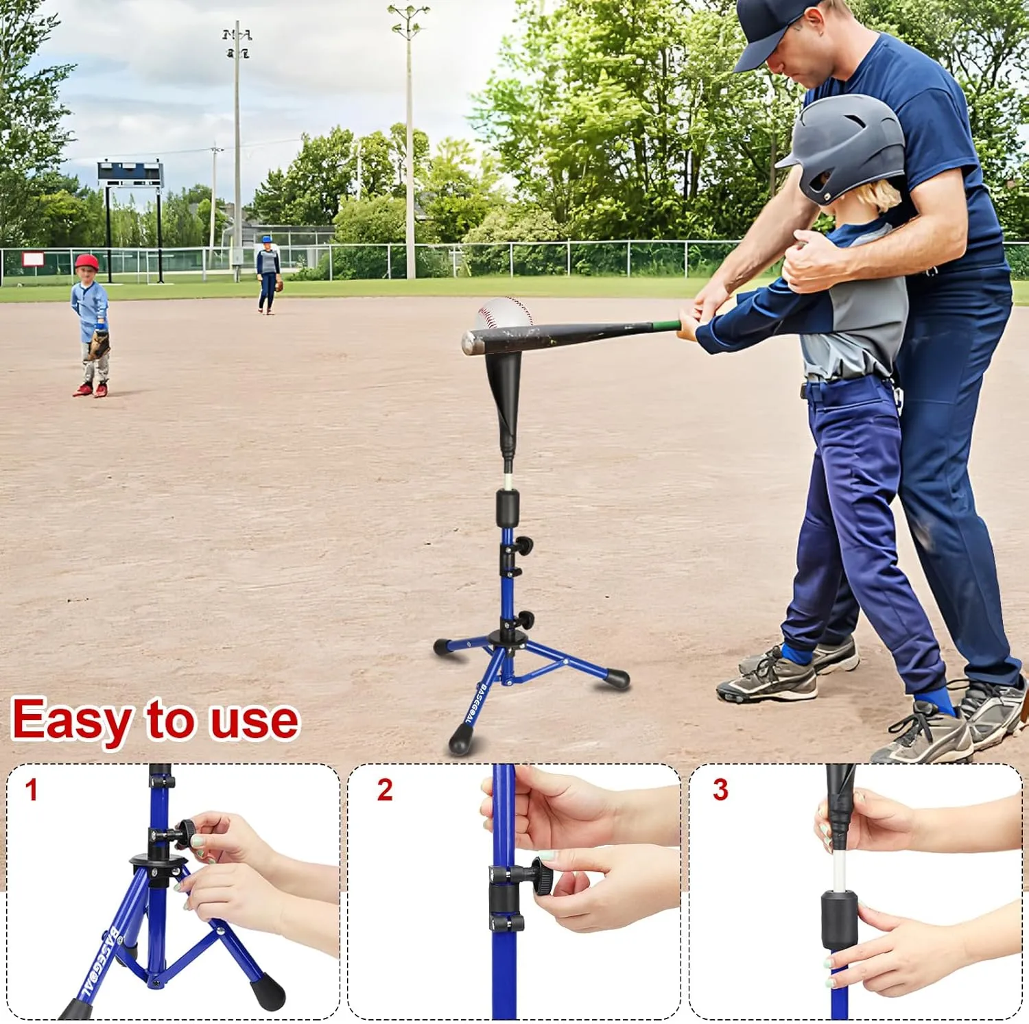 Baseball Tee for Kids,Batting Tee,Softball Tee,Youth Hitting Tee,Teeball Tee,Travel Tee,Easy Adjustable Height