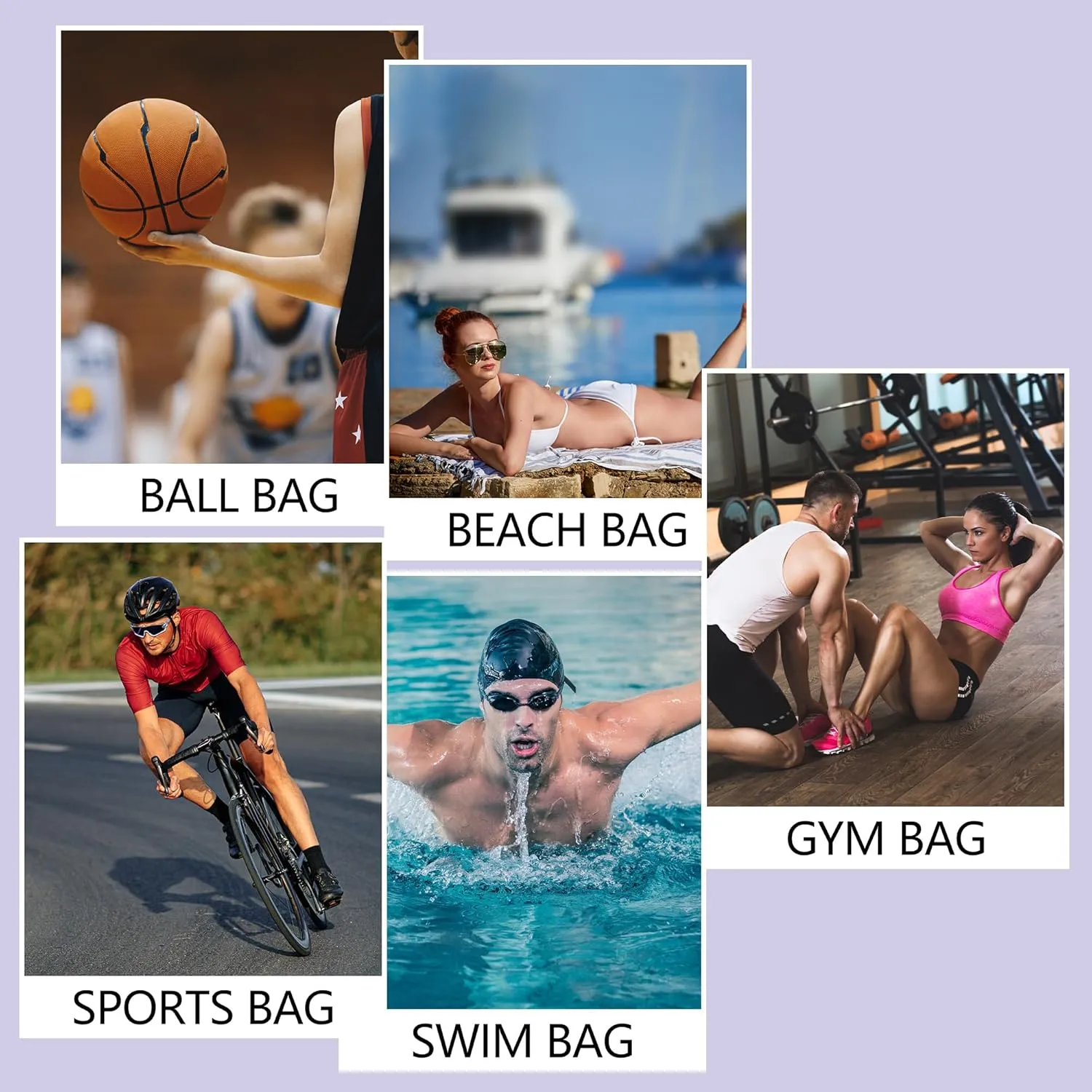 BeeGreen Drawstring Backpack for Men Women Athletic Gym Sports Workout Beach Swim