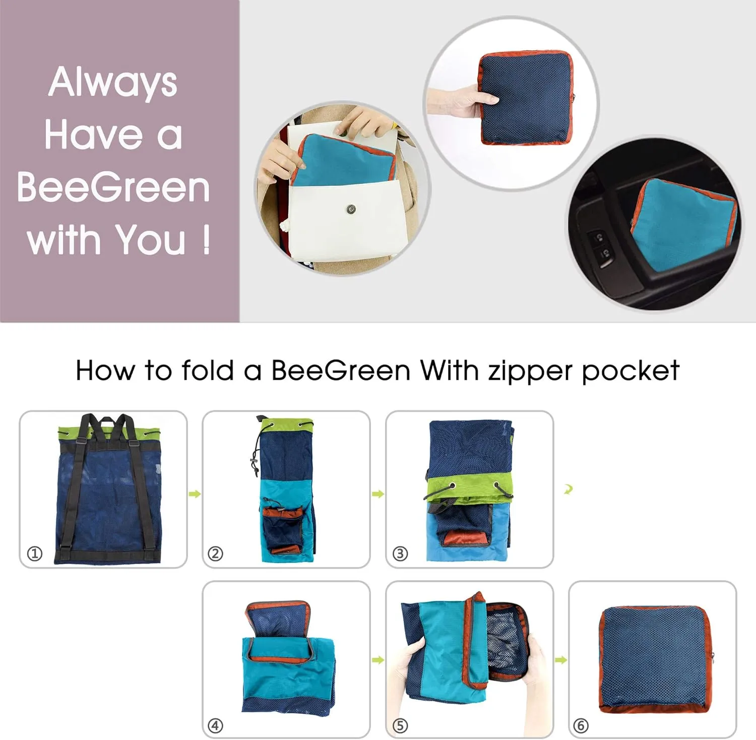 BeeGreen Drawstring Backpack for Men Women Athletic Gym Sports Workout Beach Swim