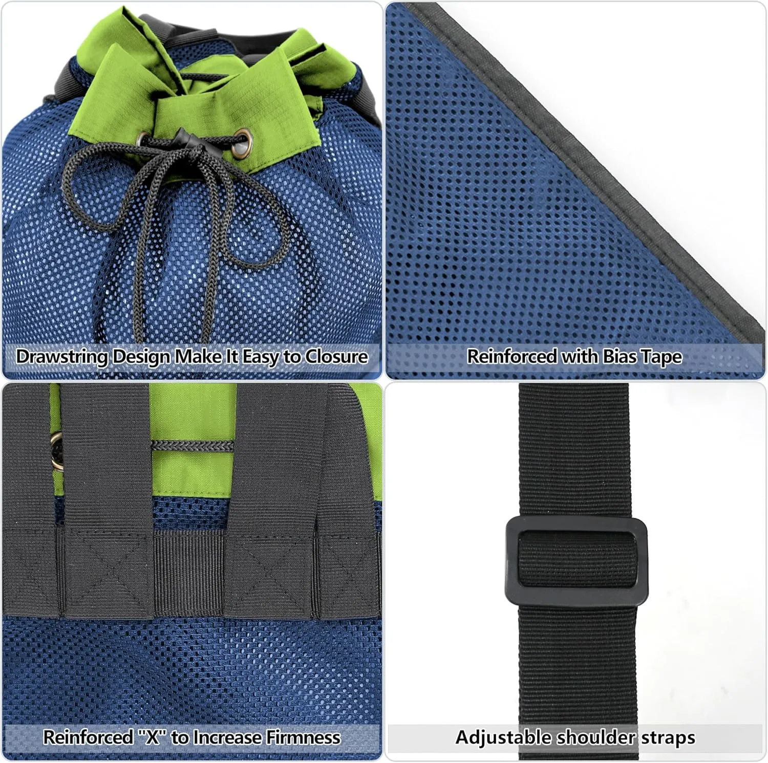 BeeGreen Drawstring Backpack for Men Women Athletic Gym Sports Workout Beach Swim