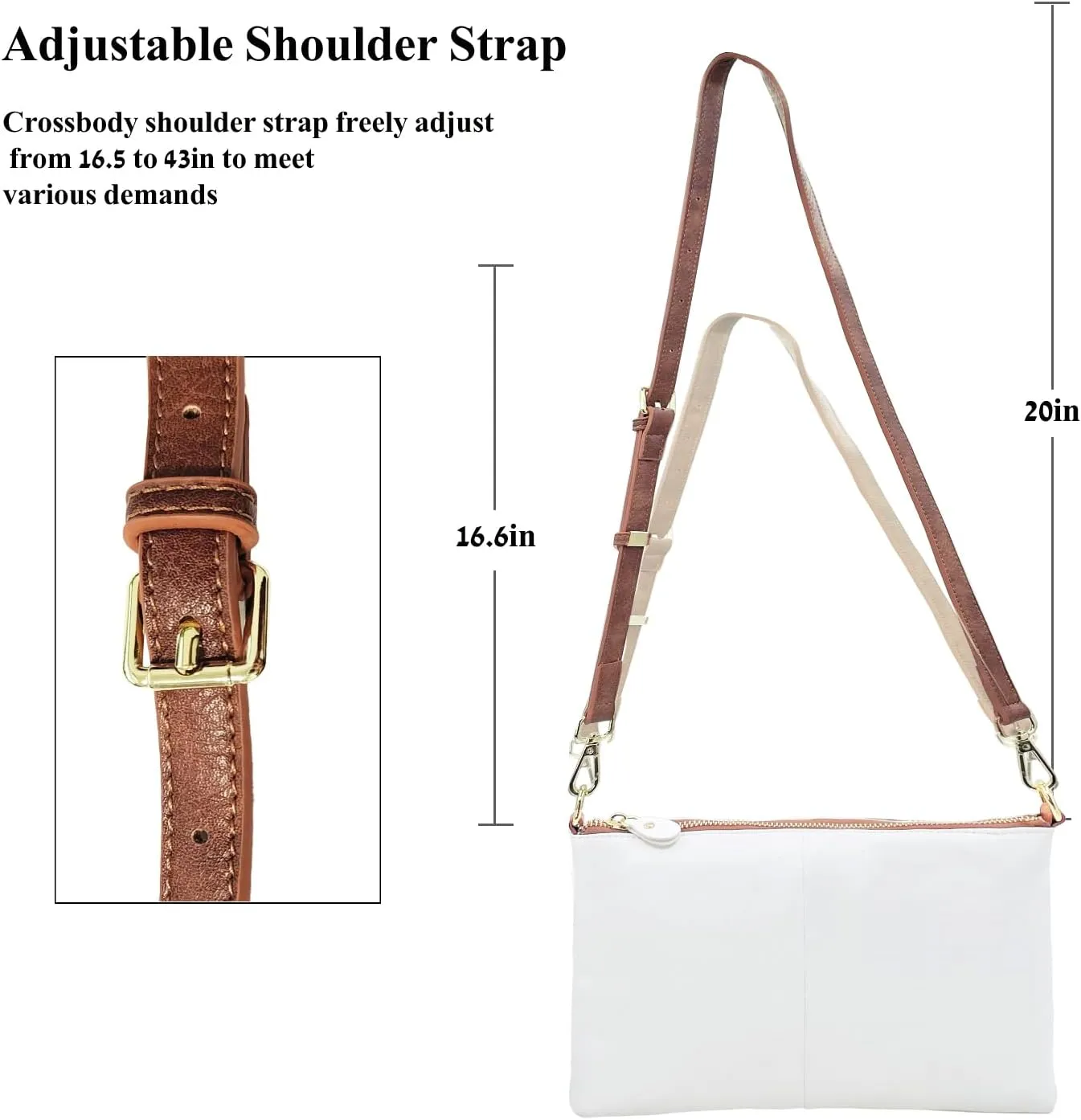 Beurlike Leather Wristlet Wallet Clutch Purses For Women Small Crossbody Phone Bags