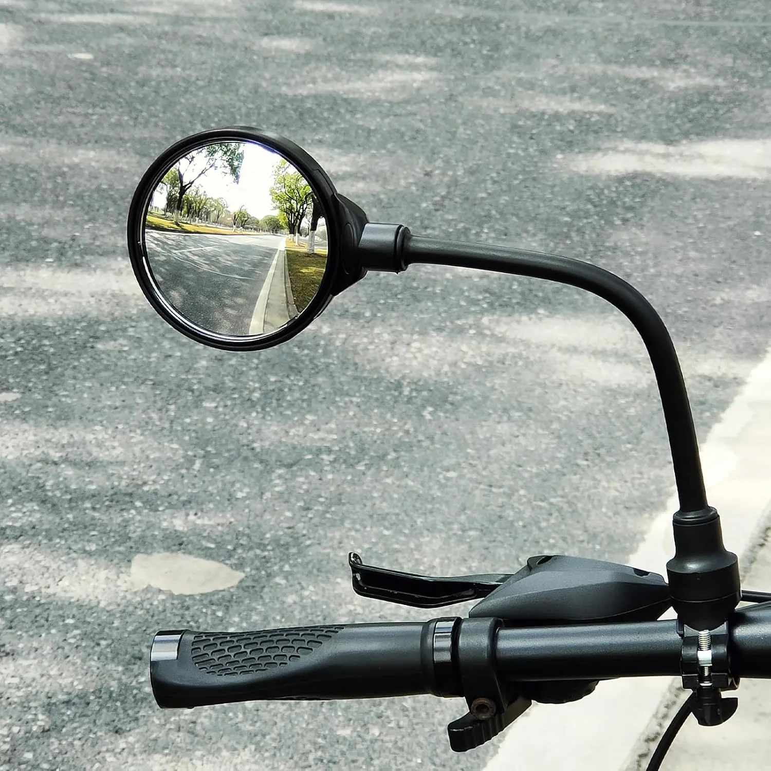 Bike Mirror 2 Pack, Adjustable Bike Mirrors Handlebar Rearview Mirror, Acrylic Convex Round Bike Rear View Mirrors for Handlebars Mount, Bicycle Mirror For E-bike Scooter