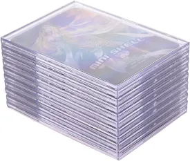 Cards Sleeves Top Loaders 10 Hard Acrylic Card Protector Clear Card Brick   2 Display Stand Fit for Trading Cards,Standard Sports,Baseball Card Holder Cases Collectibles White