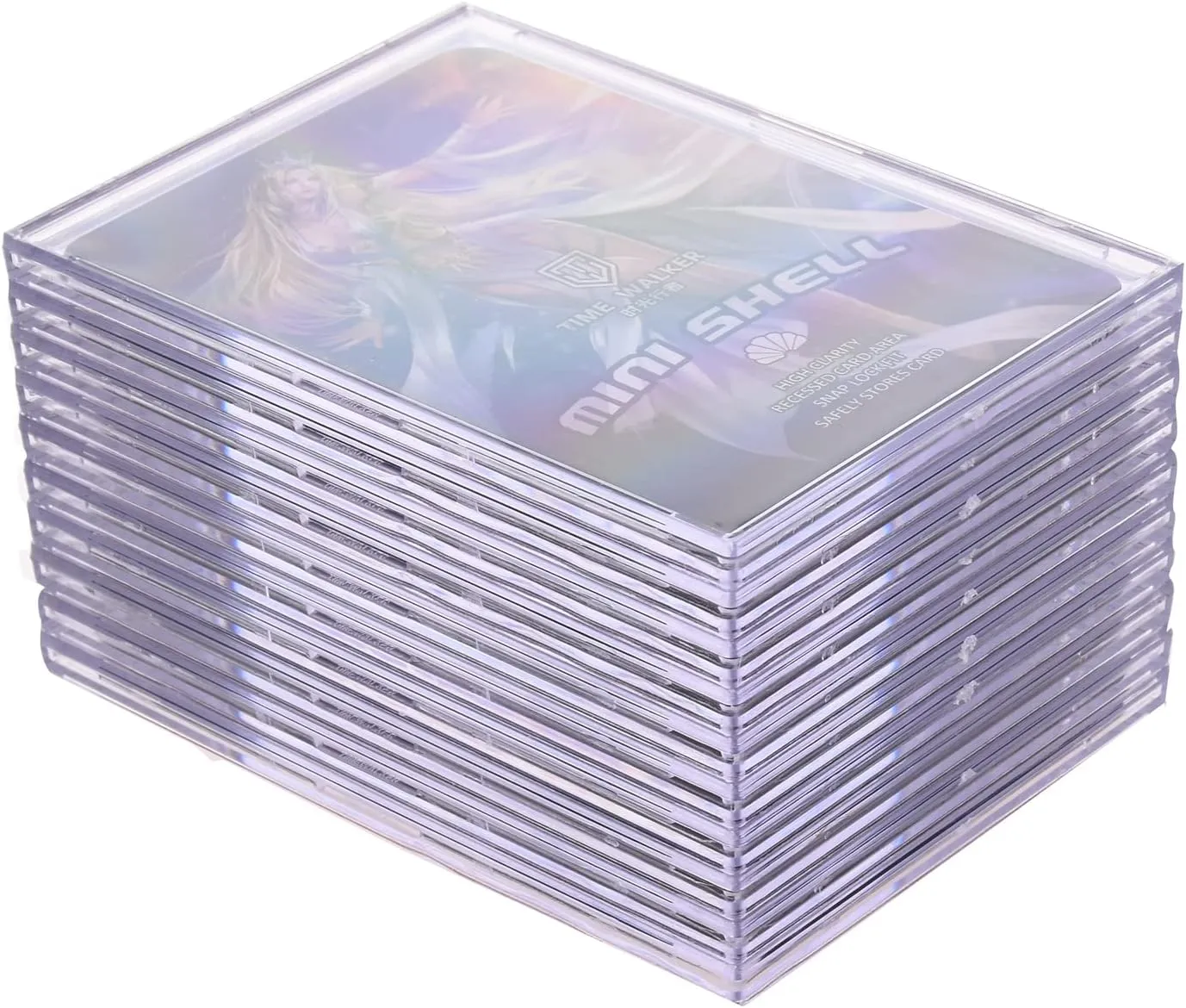 Cards Sleeves Top Loaders 10 Hard Acrylic Card Protector Clear Card Brick   2 Display Stand Fit for Trading Cards,Standard Sports,Baseball Card Holder Cases Collectibles White