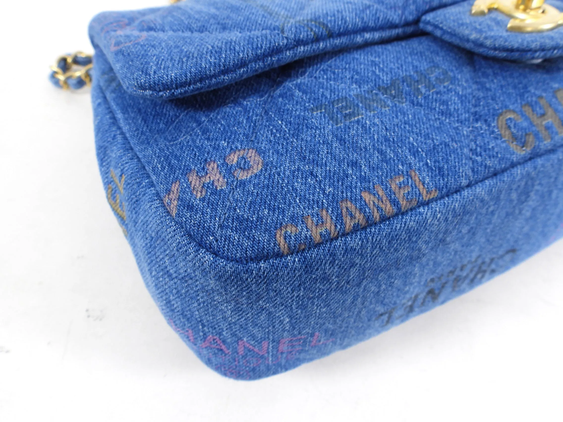 Chanel 22P Printed Denim Medium Flap Bag