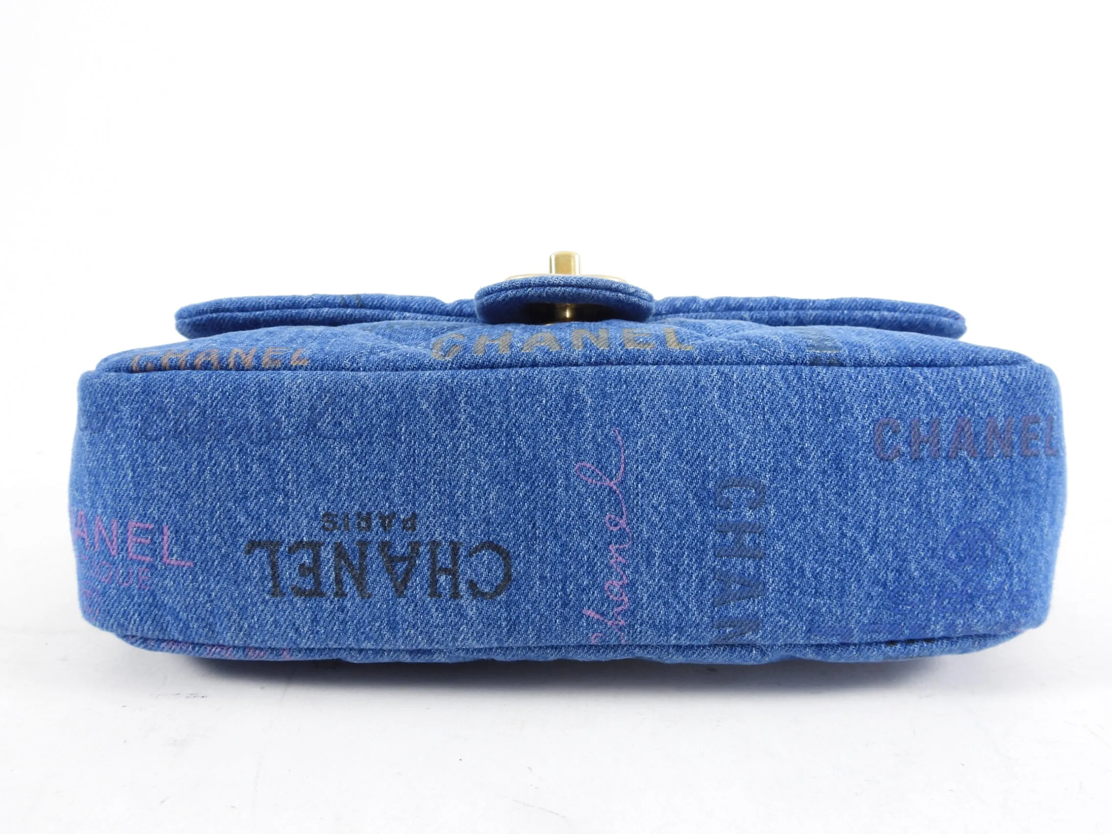 Chanel 22P Printed Denim Medium Flap Bag