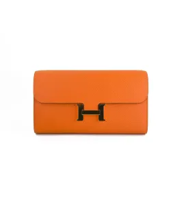 Constance Wallet To Go Orange Epsom GHW