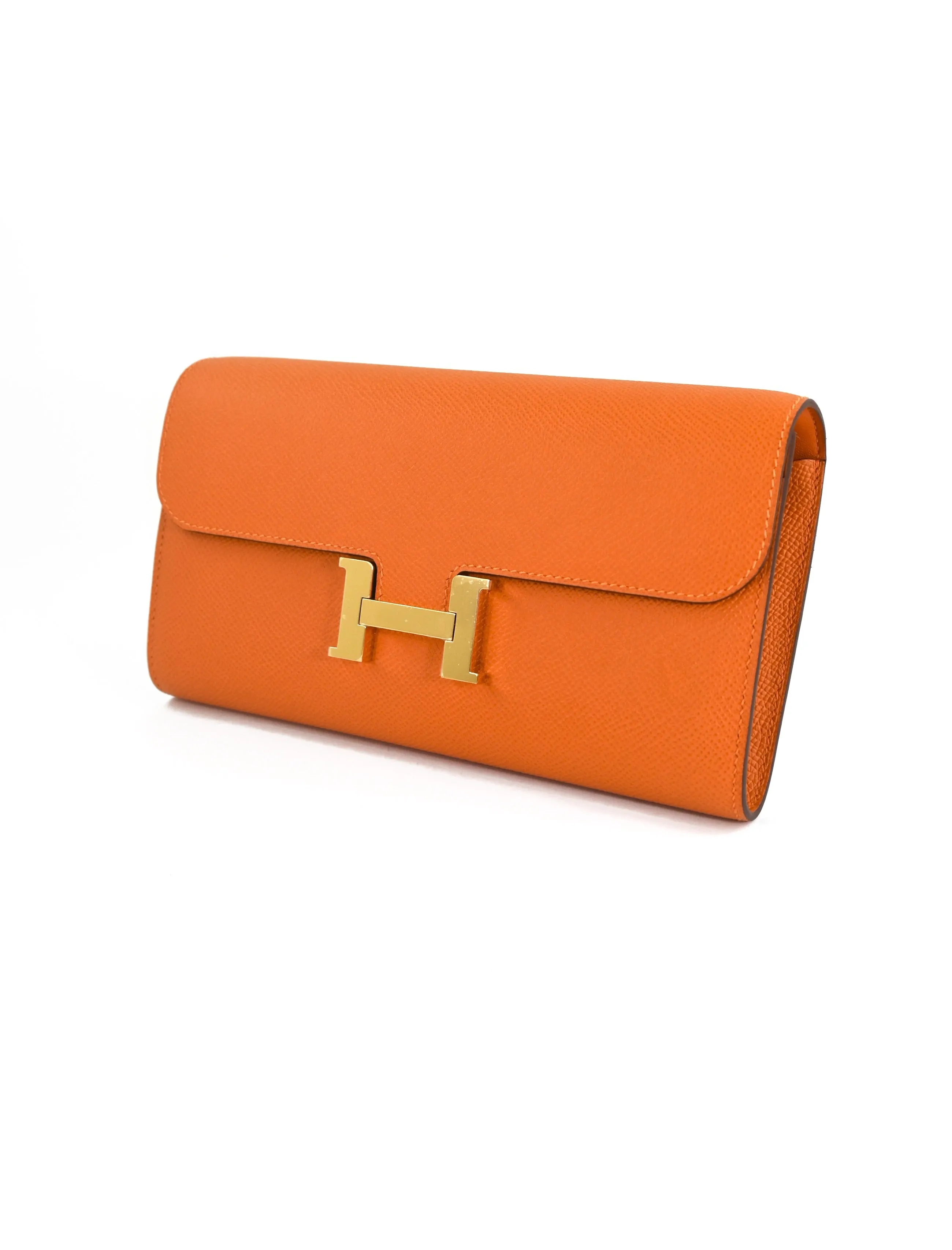 Constance Wallet To Go Orange Epsom GHW