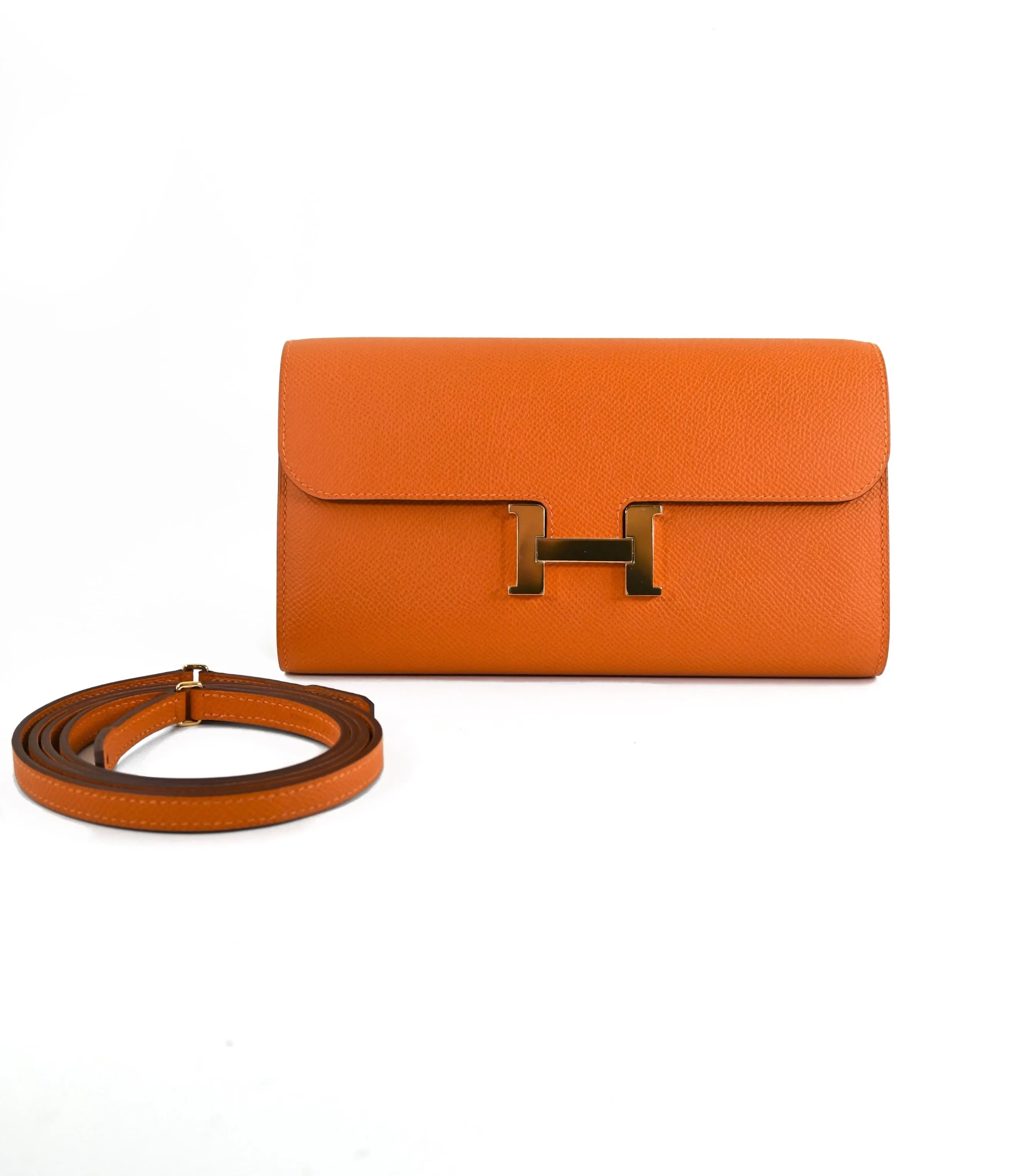 Constance Wallet To Go Orange Epsom GHW