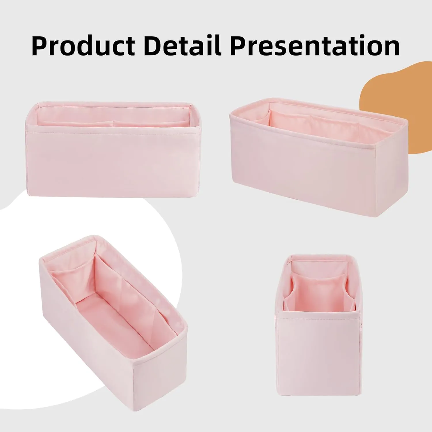 DGAZ Silk Purse Organizer Insert Fits Chanel 25C Hobo BagsSilky Smooth Bag OrganizerLuxury Handbag & Tote Shaper(Pink,Small)