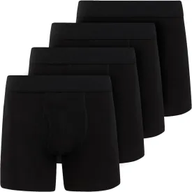 Dickies Mens Underwear Pack of 4 Boxer Briefs, Cotton Stretch Boxers for Men