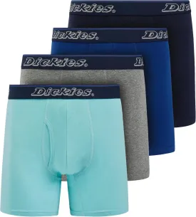 Dickies Mens Underwear Pack of 4 Boxer Briefs, Cotton Stretch Boxers for Men