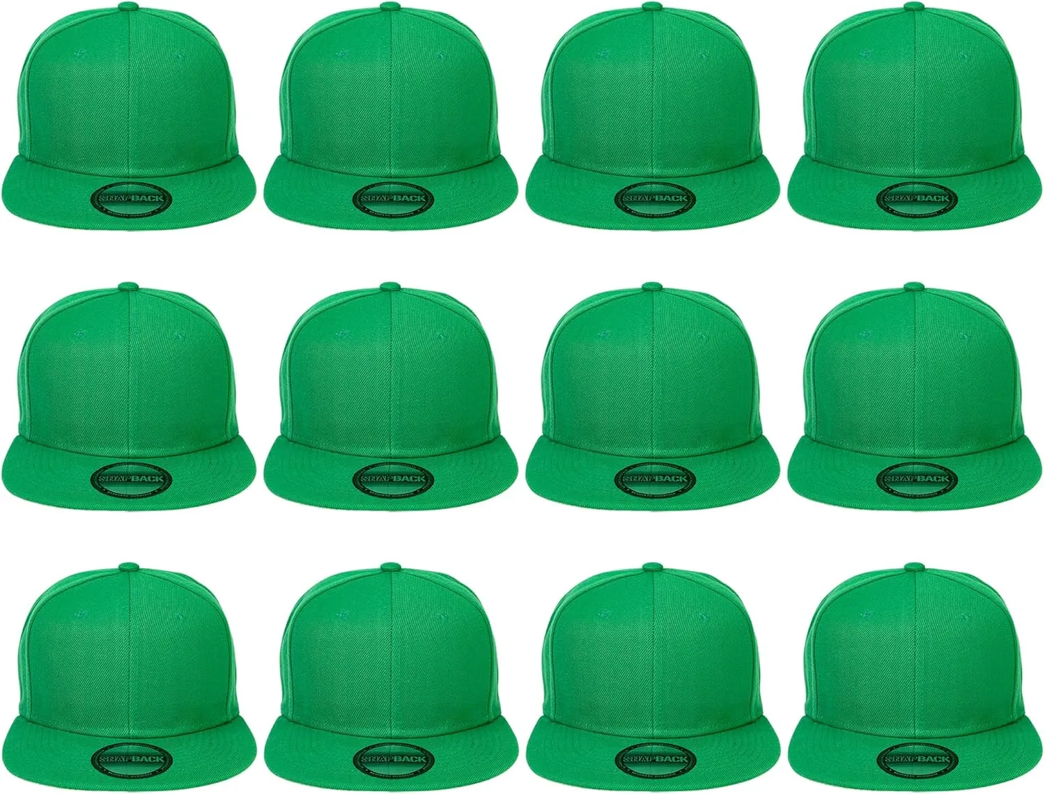 Gelante Plain Blank Flat Brim Adjustable Snapback Baseball Caps Wholesale LOT 12 Pack