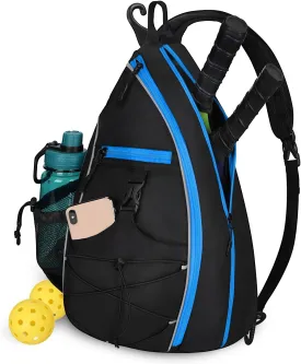 Goloni Pickleball Bag for Women,Mens Pickle ball Backpack,Lightweight Sling Bag with Fence Hook,Large Capacity,Safety Pocket