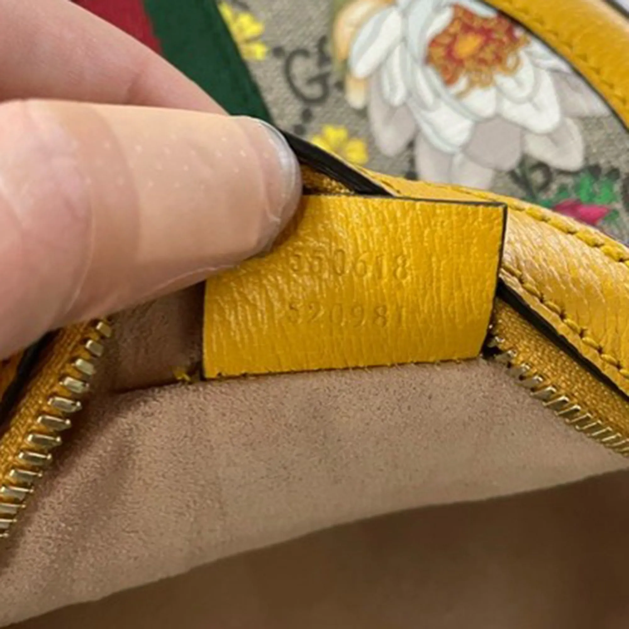 Gucci Ophidia Round Mini Crossbody Bag in Yellow Leather and Floral Print Canvas