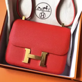 Hermès Constance 24 Rouge de Coeur Epsom Gold Hardware GHW