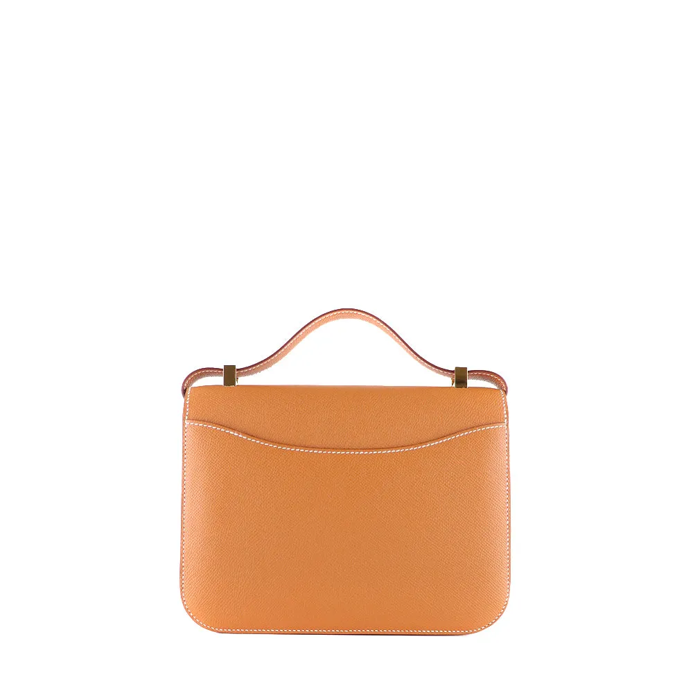 HERMÈS - Sac à bandoulière Constance 24 en cuir epsom gold