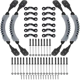 HLOGREE Kayak Handles 2/4 Pack,Kayak Carry Handle with Rivets,Kayak Replacement Handles,Kayak Handles for Emotion/Pelican/Hobie/Lifetime/sit on top/Ocean/Wilderness Accessories,Kayak Parts