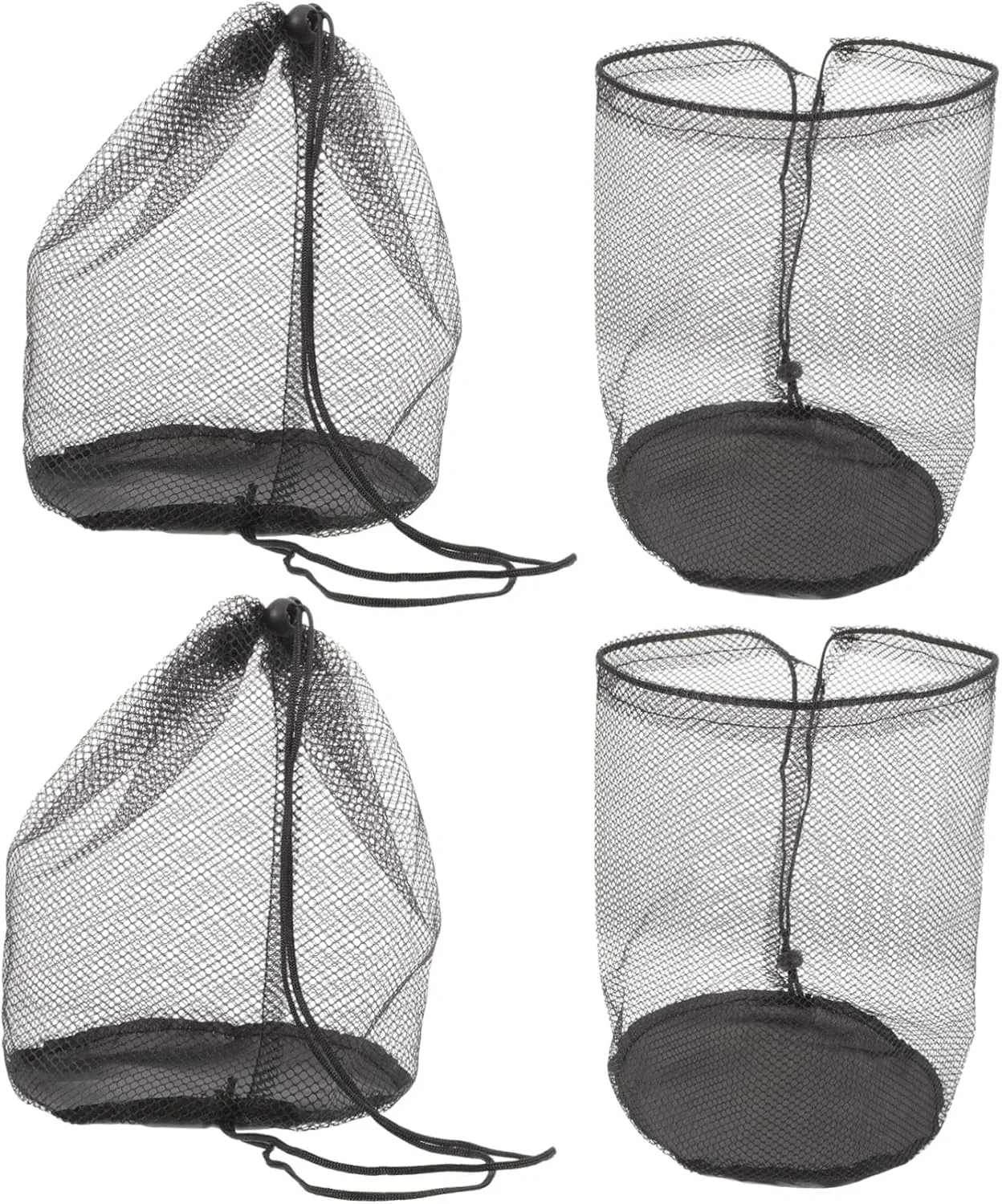 jojofuny 4pcs Mesh Drawstring Bags for Sports Lightweight Cone Carrier Bags Portable Nylon Storage for Outdoor Activities for Sports Supplies and Daily Use