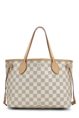 Louis Vuitton Damier Azur Neverfull Pouch PM Tote Handbag