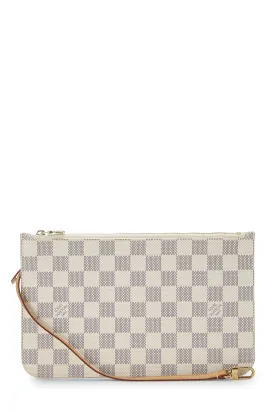 Louis Vuitton Damier Azur Neverfull Pouch PM Wristlet