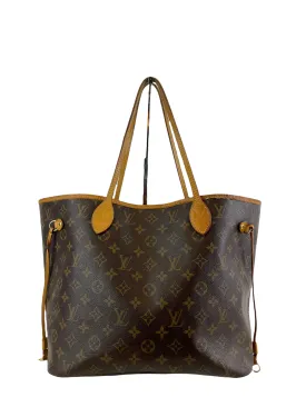 Louis Vuitton Monogram Canvas "Neverfull" MM - Fuchsia Lining