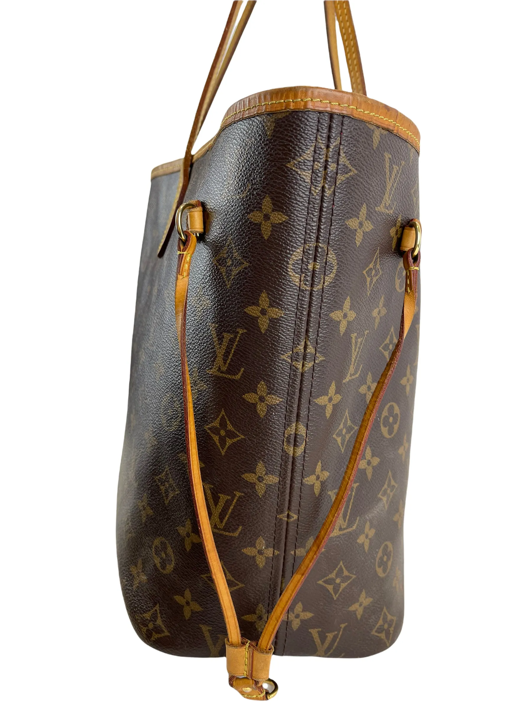 Louis Vuitton Monogram Canvas "Neverfull" MM - Fuchsia Lining