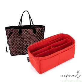 Louis Vuitton Neverfull Organizer Insert, Bag Organizer with Middle Compartment and Exterior Pockets