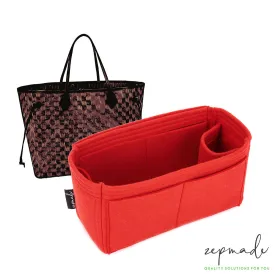 Louis Vuitton Neverfull Organizer Insert, Bag Organizer with Single Bottle Holder and Exterior Pockets