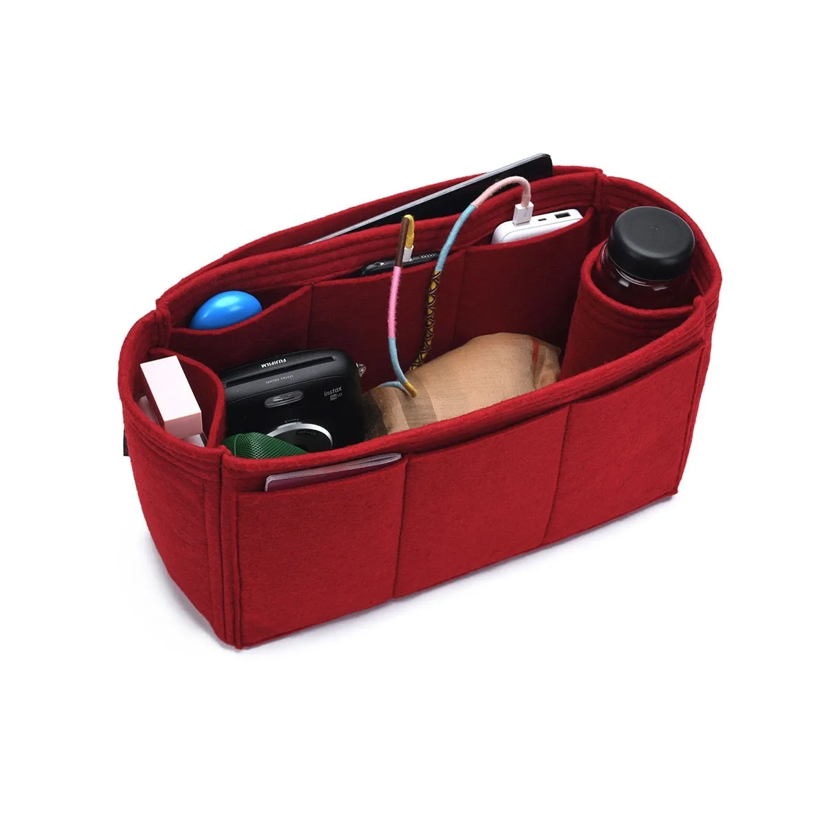 Louis Vuitton Neverfull Organizer Insert, Bag Organizer with Single Bottle Holder and Exterior Pockets