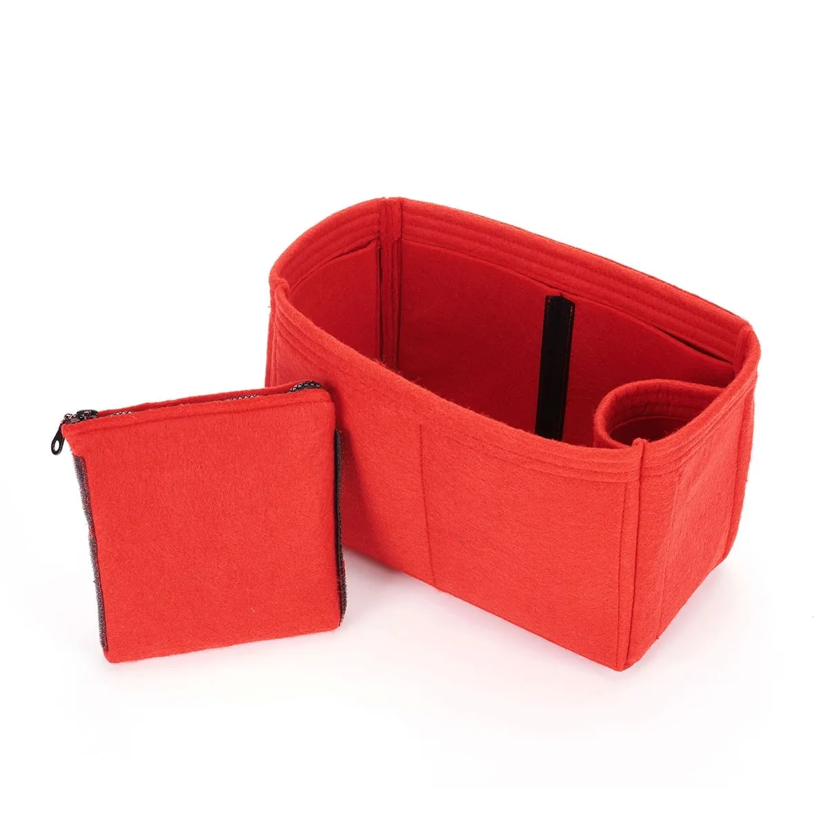 Louis Vuitton Neverfull Organizer Insert, Bag Organizer with Zipper Middle Pouch and Single Bottle Holder
