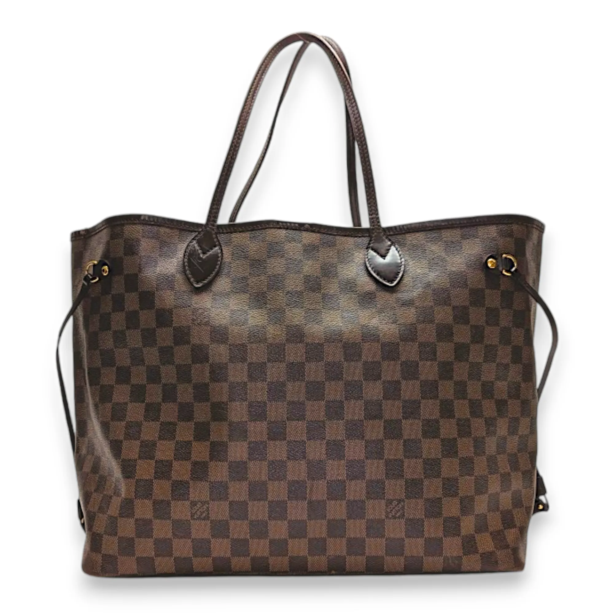 Neverfull Tote Bag GM Brown in Coated Canvas, Gold hardware
