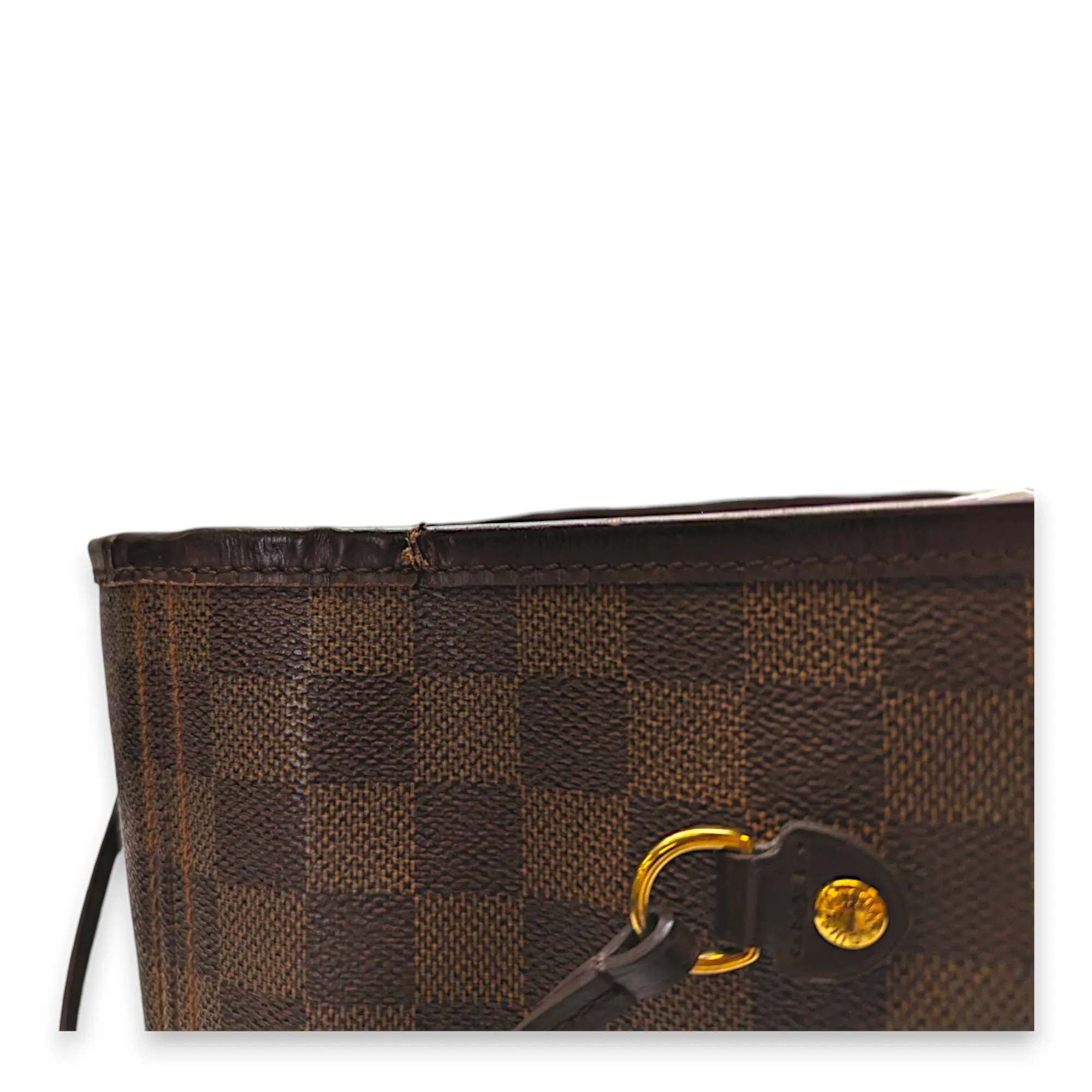 Neverfull Tote Bag GM Brown in Coated Canvas, Gold hardware