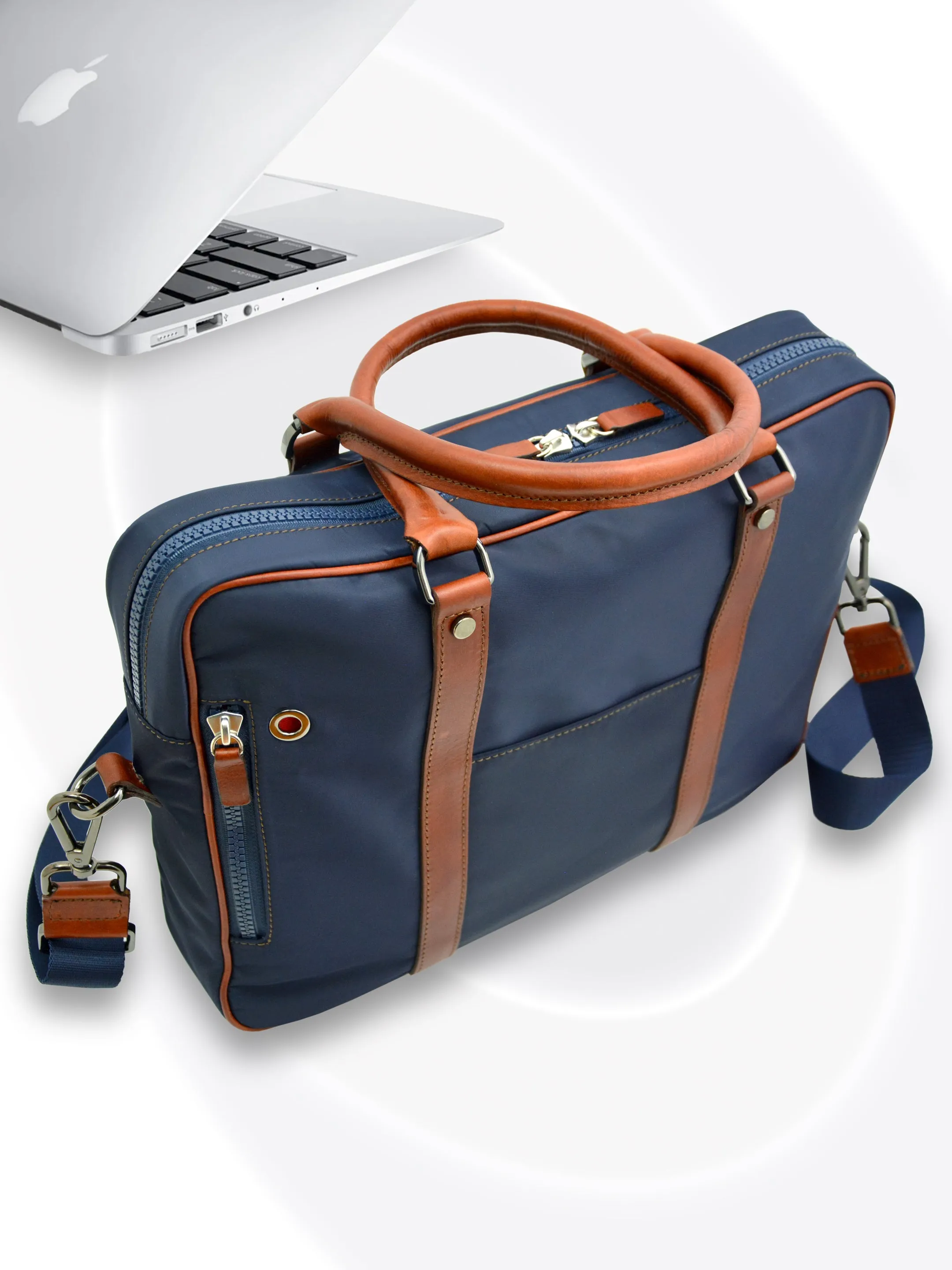 Nylon-Leather Laptop Bag