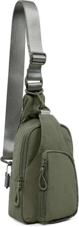 ODODOS Daily Sling Bag with Adjustable Straps Crossbody Chest Bag Lightweight Small Backpack for Casual Traveling Hiking