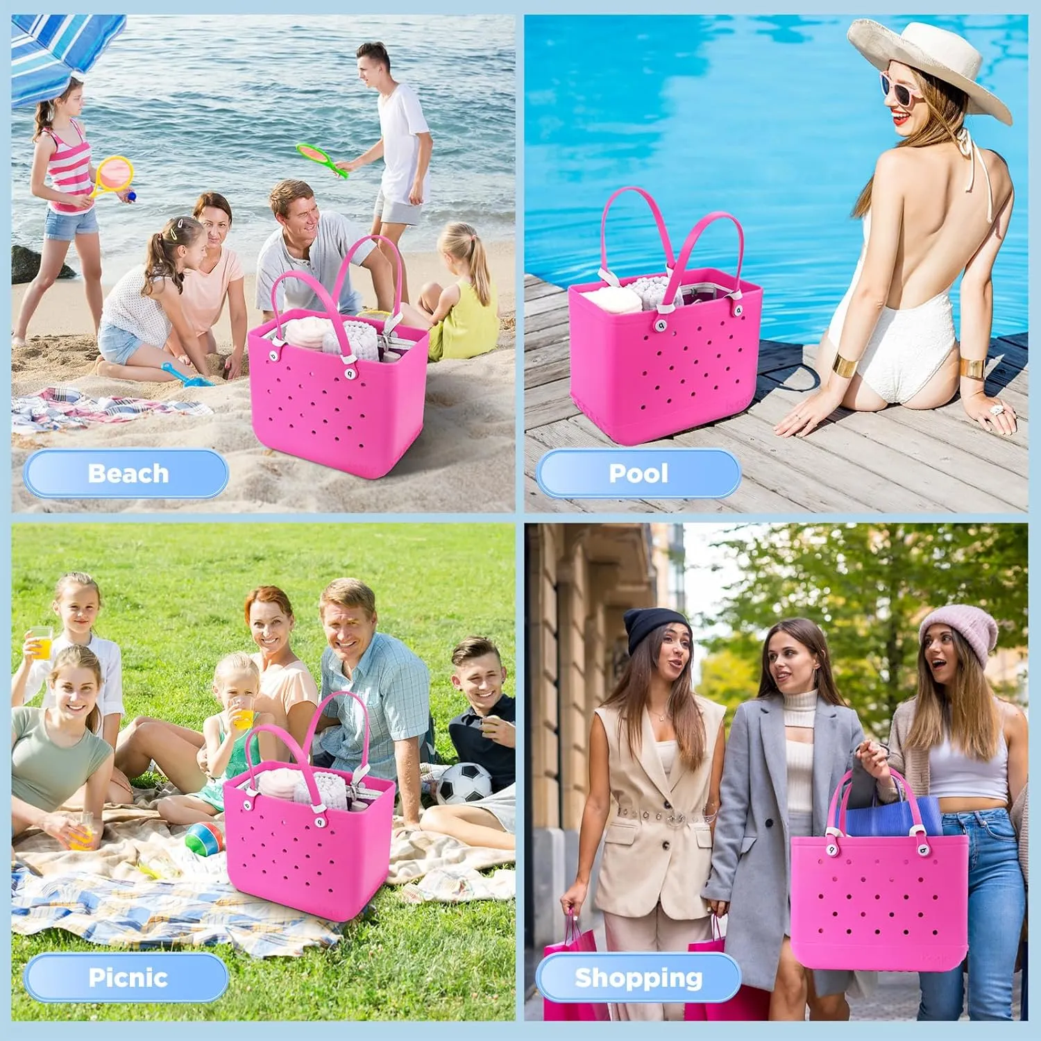 OUTXE Beach Bag Organizer Compatible with X Large Bogg Bag Accessories Inserts, Lightweight Mesh Insert Divider Pouch for Original XL Bogg Bags, Beach Tote Bags Insert for Organizing