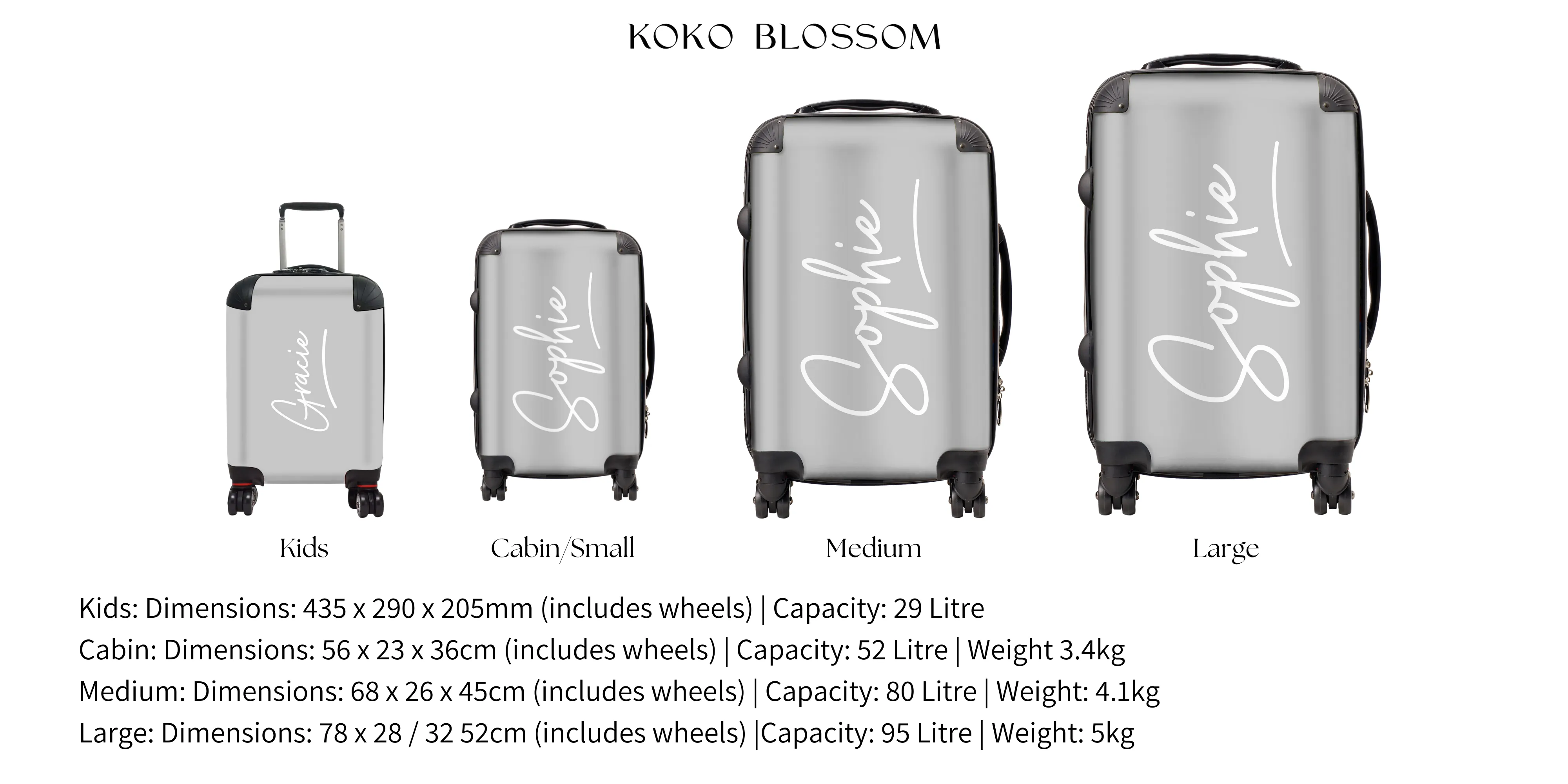 Personalised Suitcase | Colourblock in Vanilla   Watermelon