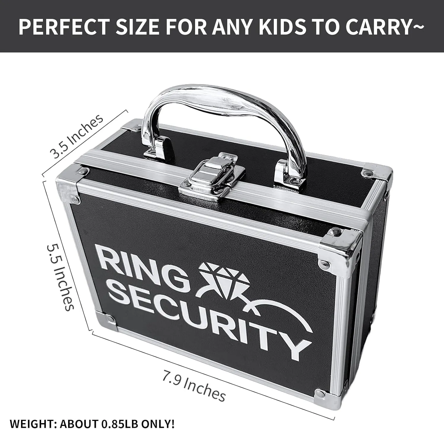 Ring Security Wedding Ring Bearer Briefcase Gift, 6PCS with Badge, Bow Tie, Sun Glasses, Earpiece & Mission Card Special Agent Security for Wedding Proposal Outfit Cosplay