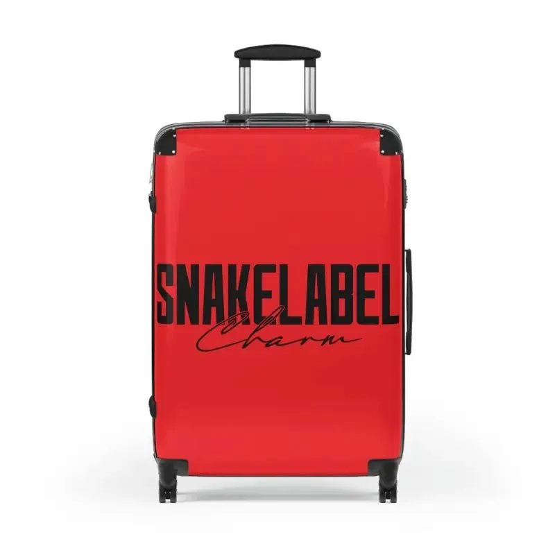 Snake Print Suitcase Built-in Lock and durable