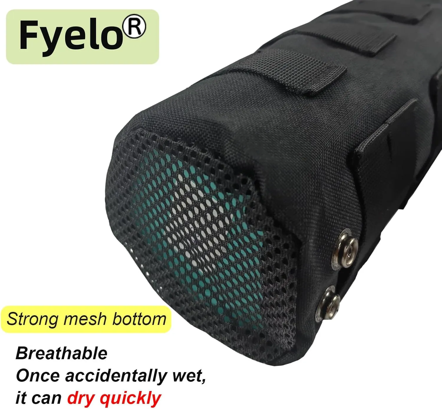 Tactical MOLLE Bottle Pouch Bag, Travel/Sprots Molle Water Bottle Holder with Drawstring Open Top and Mesh Bottom