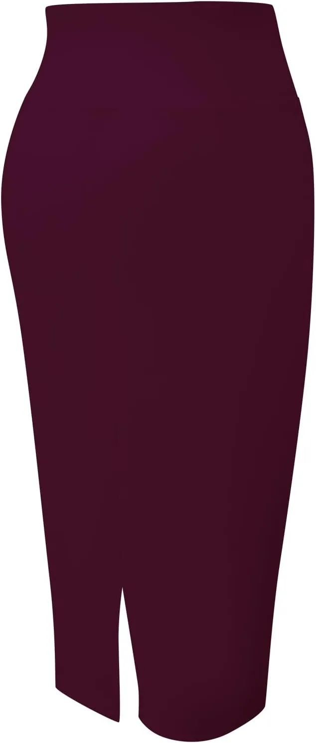 Tapata Women's Office Work Pencil Skirt Stretch High Waist Below Knee Bodycon for Business Casual