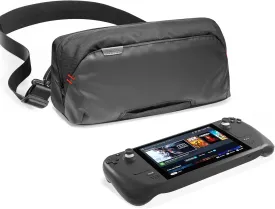 tomtoc Carrying Case for Steam Deck/OLED/Nintendo Switch 2/ASUS ROG Ally X, Storage Portable Bag, Protective Shoulder Bag with Pockets Fit Console, AC Adapter, Dock, Compact Pack for Daily Use, Travel