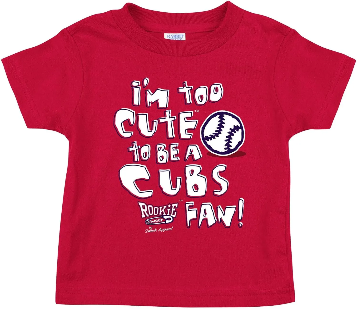 Too Cute to Be a Cubs Fan Baby Apparel for St. Louis Baseball Fans (NB-7T)
