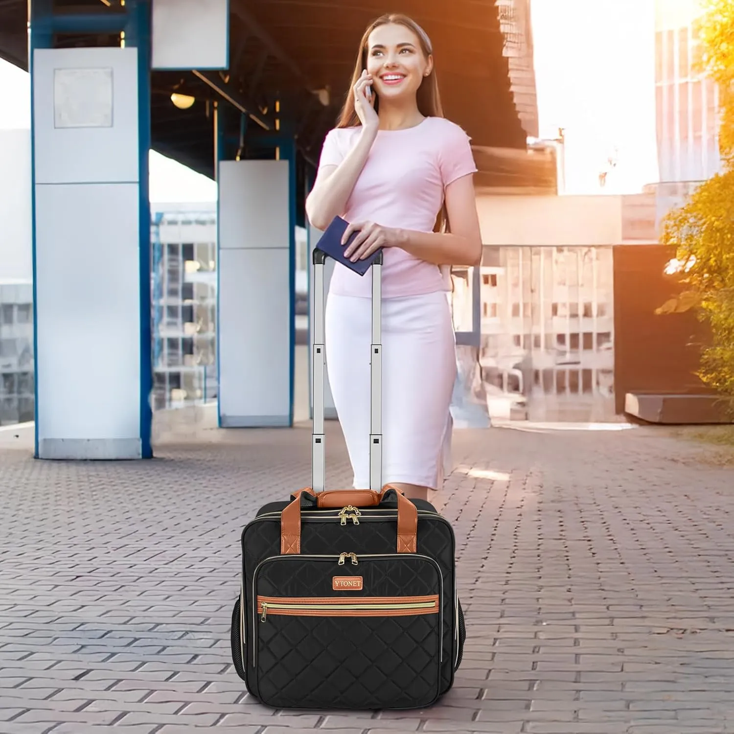 Ytonet Rolling Laptop Bag Women